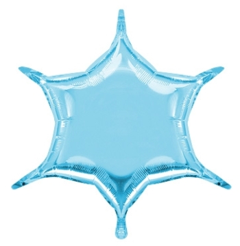 22" Metallic Pastel Blue 6-point Star balloon foil balloons