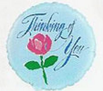 Foil - Thinking of You - Air Airfill Heat Seal Required balloon QUALATEX
