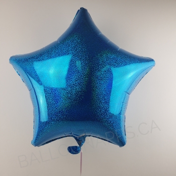 19" Foil Star Dazzler Blue Holographic balloon foil balloons