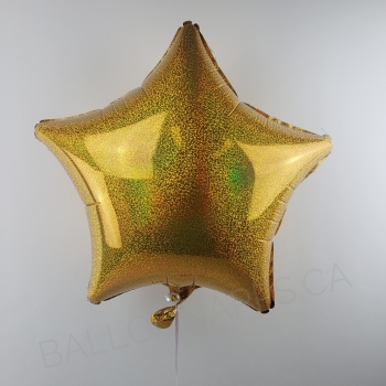 19" Foil Star Dazzler Gold Holographic balloon foil balloons