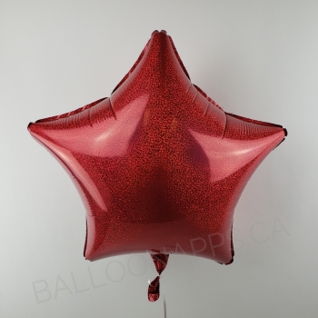 19" Foil Star Dazzler Red Holographic balloon foil balloons