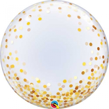 24" Bubble Deco Gold Confetti Dots 