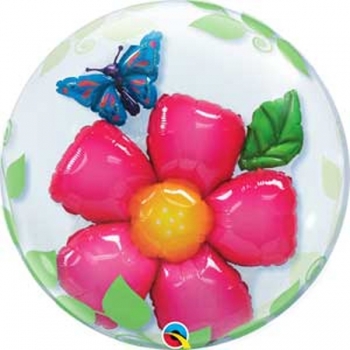 24" Dble Bubble - Leaves Flower other balloons