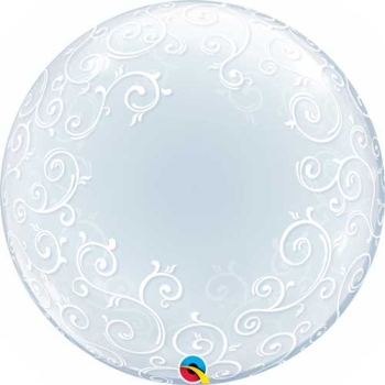 24" Deco Bubble Fancy Filigree other balloons