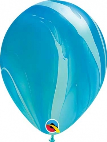 (25) 11" Blue Rainbow - Super Agate balloons latex balloons