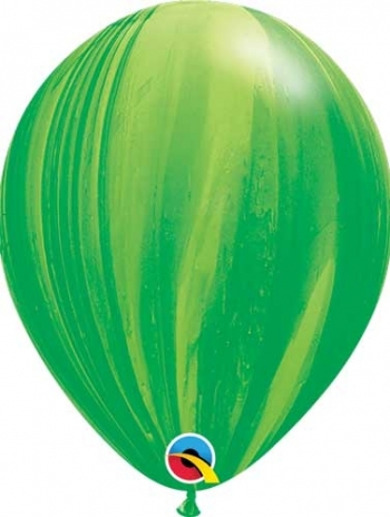 (25) 11" Green Rainbow - Super Agate balloons latex balloons