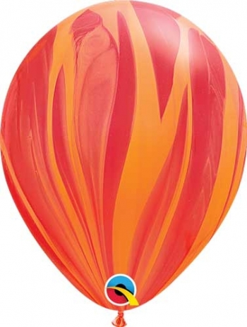 (25) 11" Red Orange - Super Agate balloons latex balloons