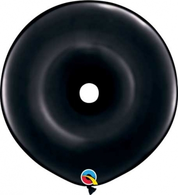 (25) 16" Donut Fashion Onyx Black balloons latex balloons