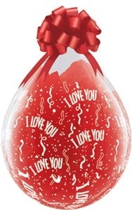 (25) 18" Stuffing I Love You Clear balloons latex balloons