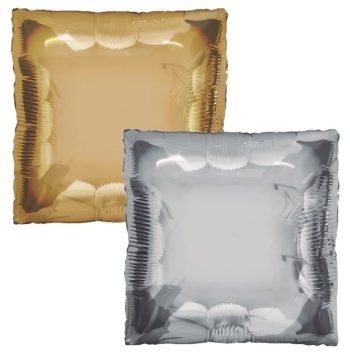 Gold and Silver Squared Balloon TUF-TEX