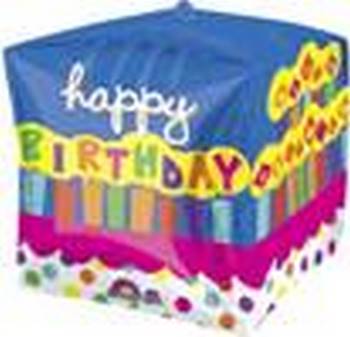 Cubez - Birthday Cake 15"x15" balloon foil balloons