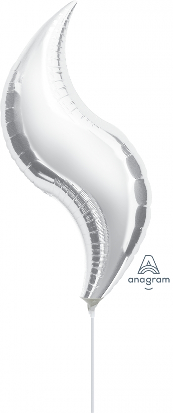 Silver Curve balloon ANAGRAM