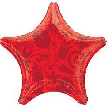 Foil Star Festive Red ANAGRAM