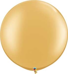 Q (2) 30" Pearl Gold - 36" est balloons latex balloons