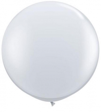 Q (2) 36" Standard White balloons latex balloons