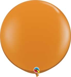 Q (2) 36" Jewel Mandarin Orange balloons latex balloons