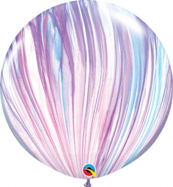 (1) - 30" Round Fashion Super Agate balloon latex balloons