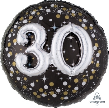 JUMBO 30 Sparkling Birthday 3D Effect  Balloon
