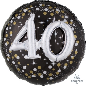 32" 40 Sparkling Birthday 3D Effect balloon foil balloons