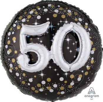 32" 50 Sparkling Birthday 3D Effect balloon foil balloons