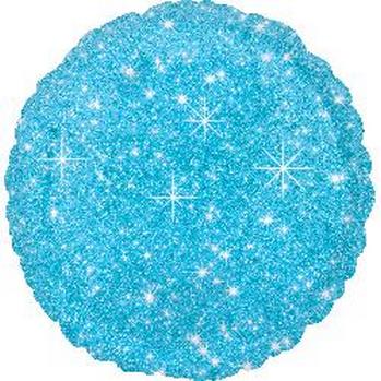 18" Sparkle Blue Circle  Balloon