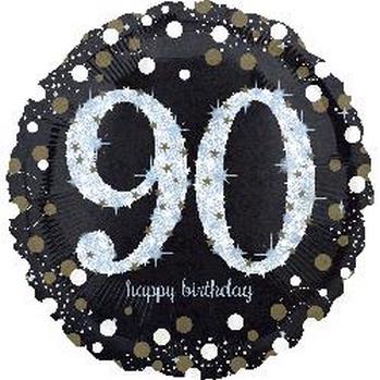 18" Foil Birthday 90 Sparkling Holographic balloon foil balloons