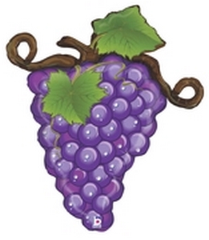 Shape Linky Grapes Purple  balloon BETALLIC