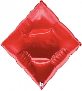 35" Super Shape B - Casino Diamond - Red balloon foil balloons
