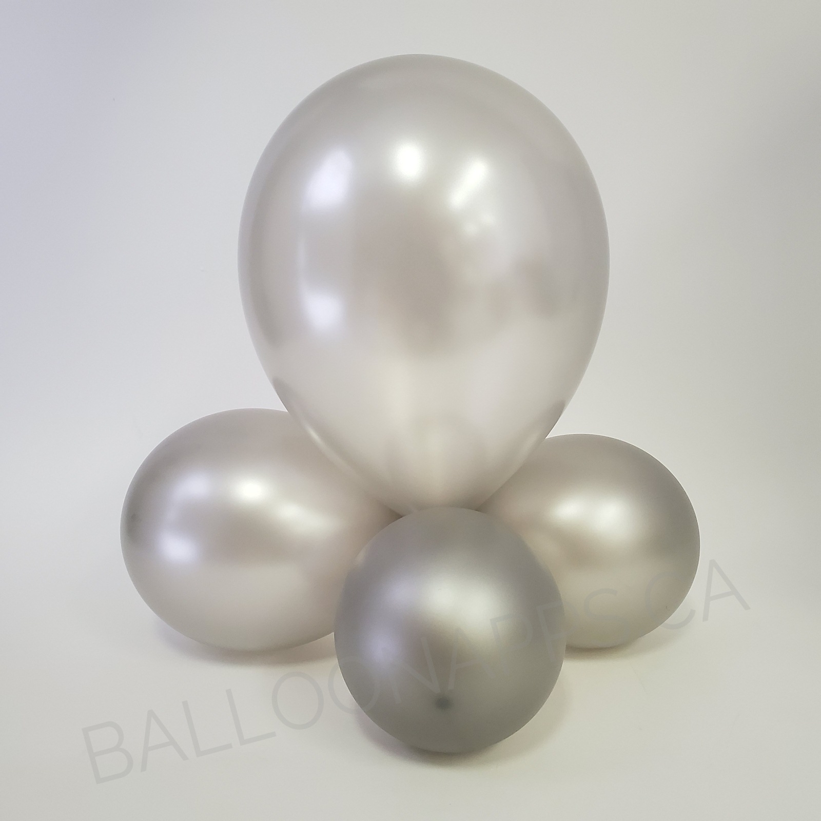 balloon texture BET (100) 160 Metallic Silver balloons