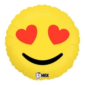 Foil Emoji Hearts balloon BETALLIC