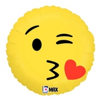 BET 18" Foil Emoji Kiss balloon foil balloons