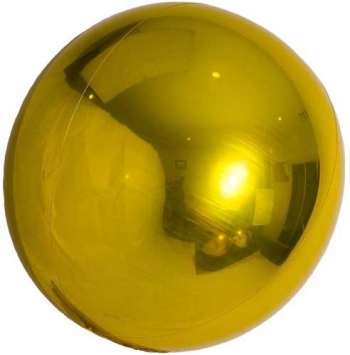(3) 10" Gold Spheroid balloon foil balloons
