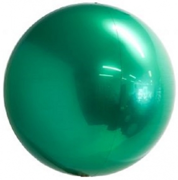 (3) 7" Green Spheroid balloon foil balloons