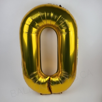 40" Econo Number #0 Gold balloon  Balloon
