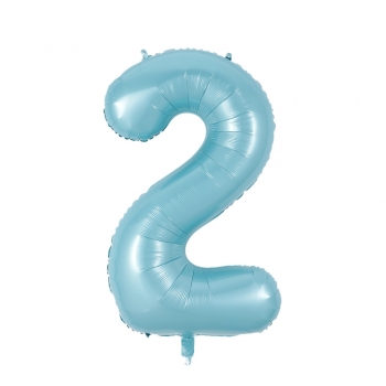 40" Econo Number 2 Pastel Blue balloon  Balloon