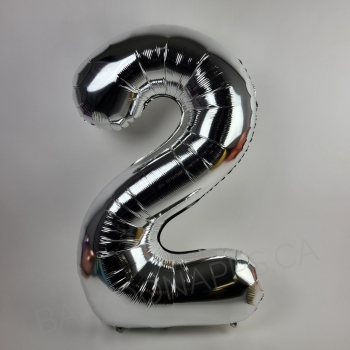 40" Econo Number #2 Silver balloon  Balloon