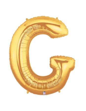 40" Megaloon - Letter G - Gold balloon *Polybagged foil balloons
