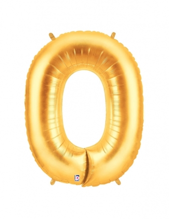 Megaloon - Letter O - Gold balloon BETALLIC