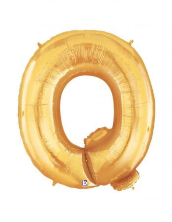 Megaloon - Letter Q - Gold balloon BETALLIC