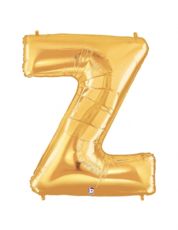 Megaloon - Letter Z - Gold balloon BETALLIC