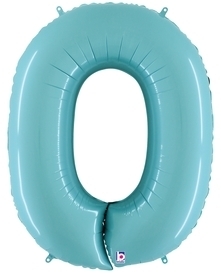 Megaloon Pastel Blue Number 0 zero balloon BETALLIC
