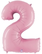 Megaloon Pastel Pink Number 2 balloon BETALLIC