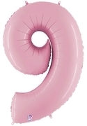 Megaloon Pastel Pink Number 9 balloon BETALLIC