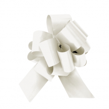 #40 Pull Bow - Florasatin 8" - White ribbons