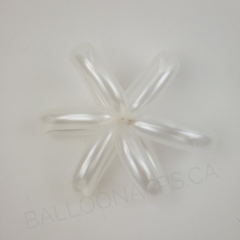 Sempertex 160 Pearl White  Balloons