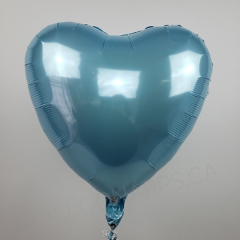18" Foil Heart - Metallic Pearl Pastel Blue balloon foil balloons