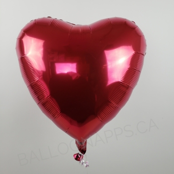18" Foil Heart Burgundy Red balloon foil balloons