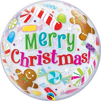 X - 22" Bubble Candies & Treats Merry Christmas other balloons