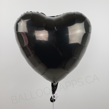 18" Foil Heart - Black balloon foil balloons