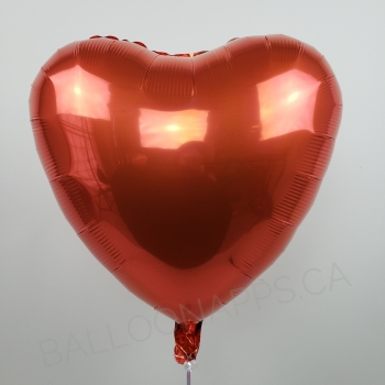 18" Foil Heart - Metallic Orange balloon foil balloons